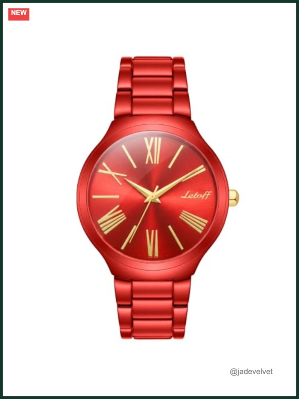 Letoff Women's Watch Roman Numerals Interchangeable Metal Strap Water Resistant